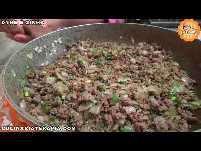 'Video thumbnail for Recheio de Carne Moída Soltinha para Pasteis de Feira Crocante e Outros Tipos de Salgados'