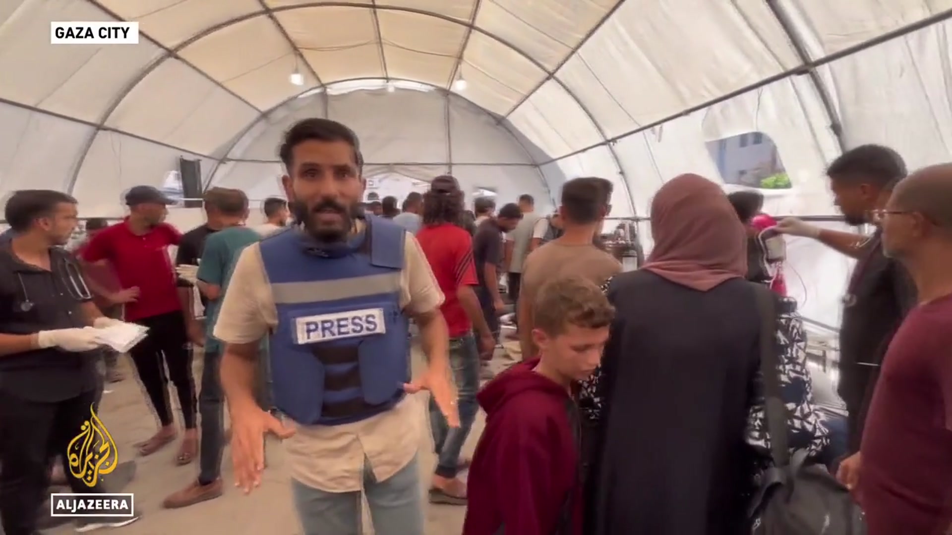 'Video thumbnail for Israeli attacks in Gaza City leave hospitals overwhelmed, dozens of children injured'