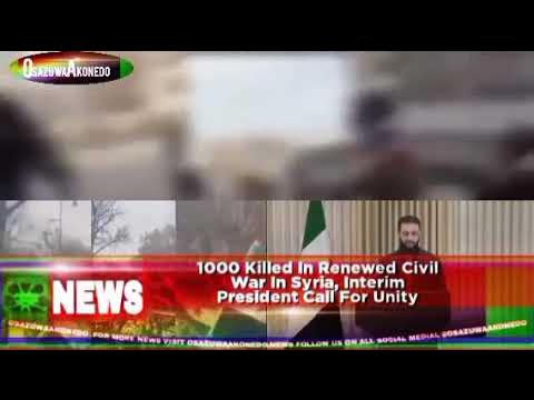 'Video thumbnail for 1000 Killed In Renewed Civil War In Syria, Interim President Call For Unity'