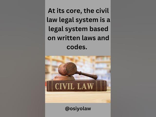 'Video thumbnail for What is Civil Law #short'