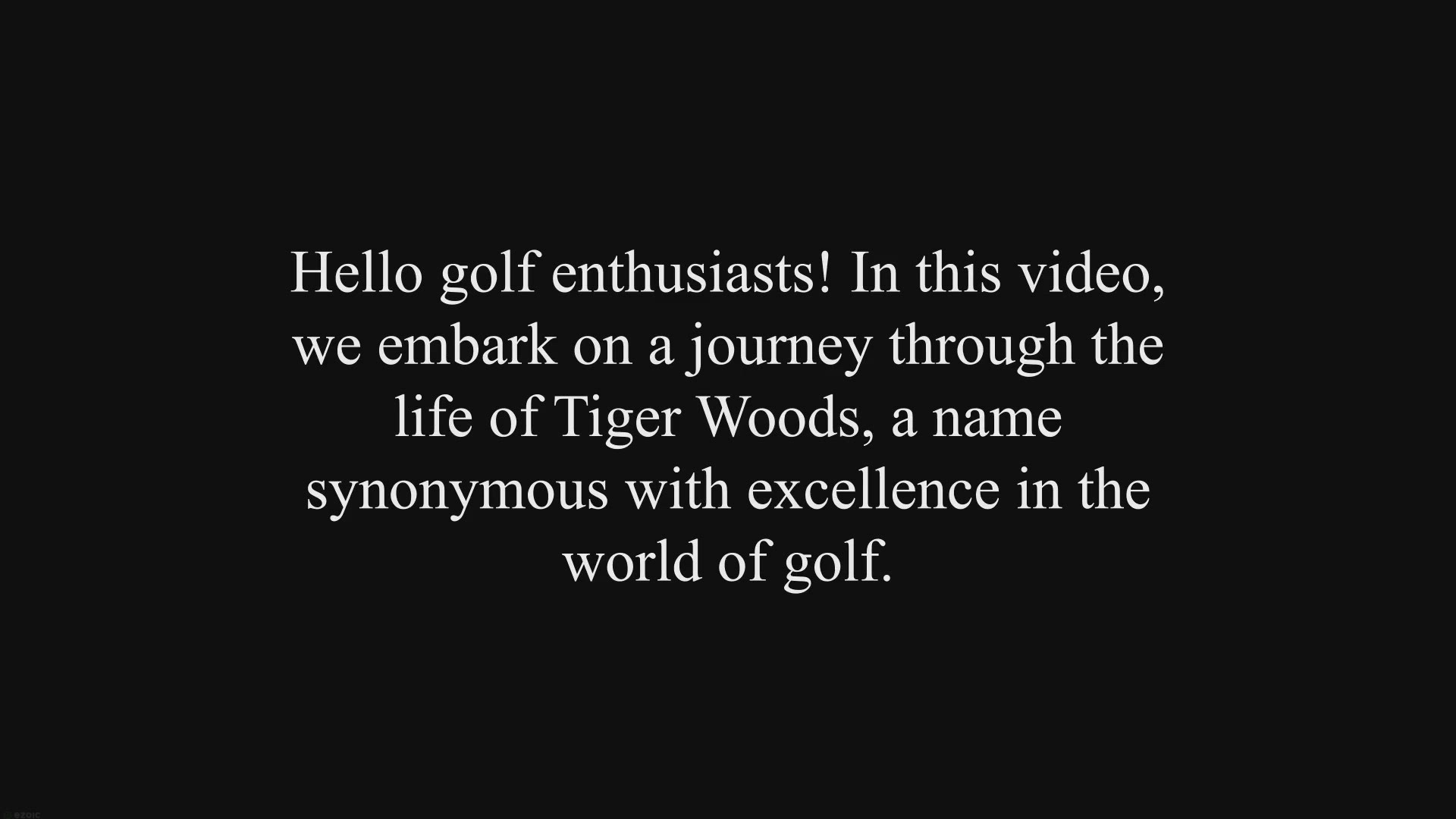 Video thumbnail for Tiger Woods: A Biography