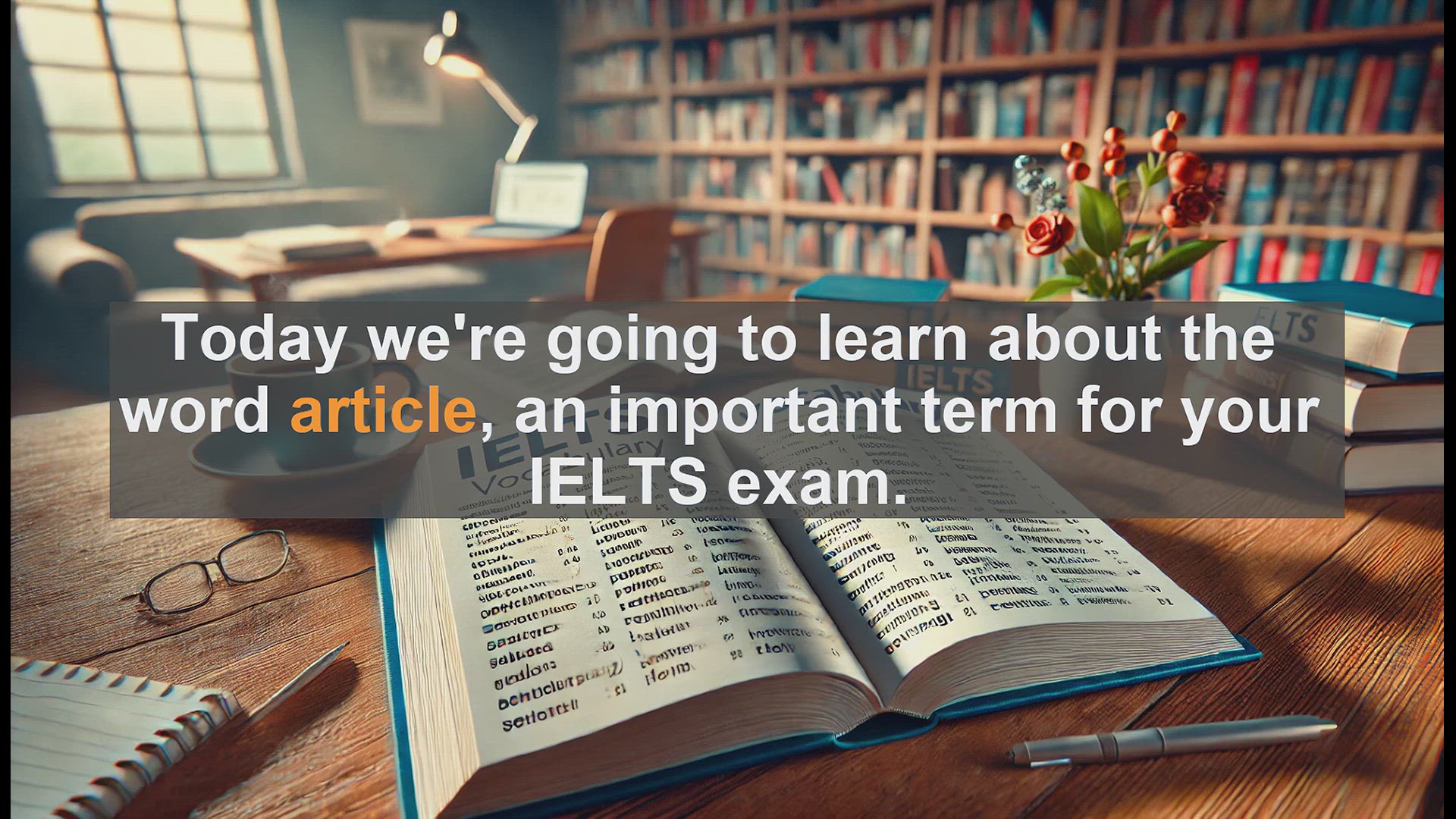 'Video thumbnail for 2500 Must Know IELTS 5.5 Vocabulary - Understanding 'Article' for IELTS: Noun, Verb, and Grammar'