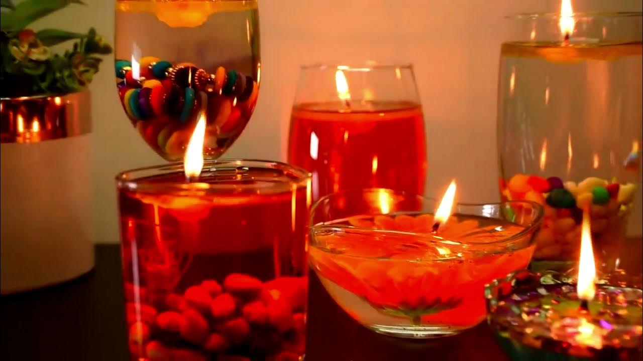 'Video thumbnail for 6 velas flutuantes com água, óleo e decoradas para vc fazer'