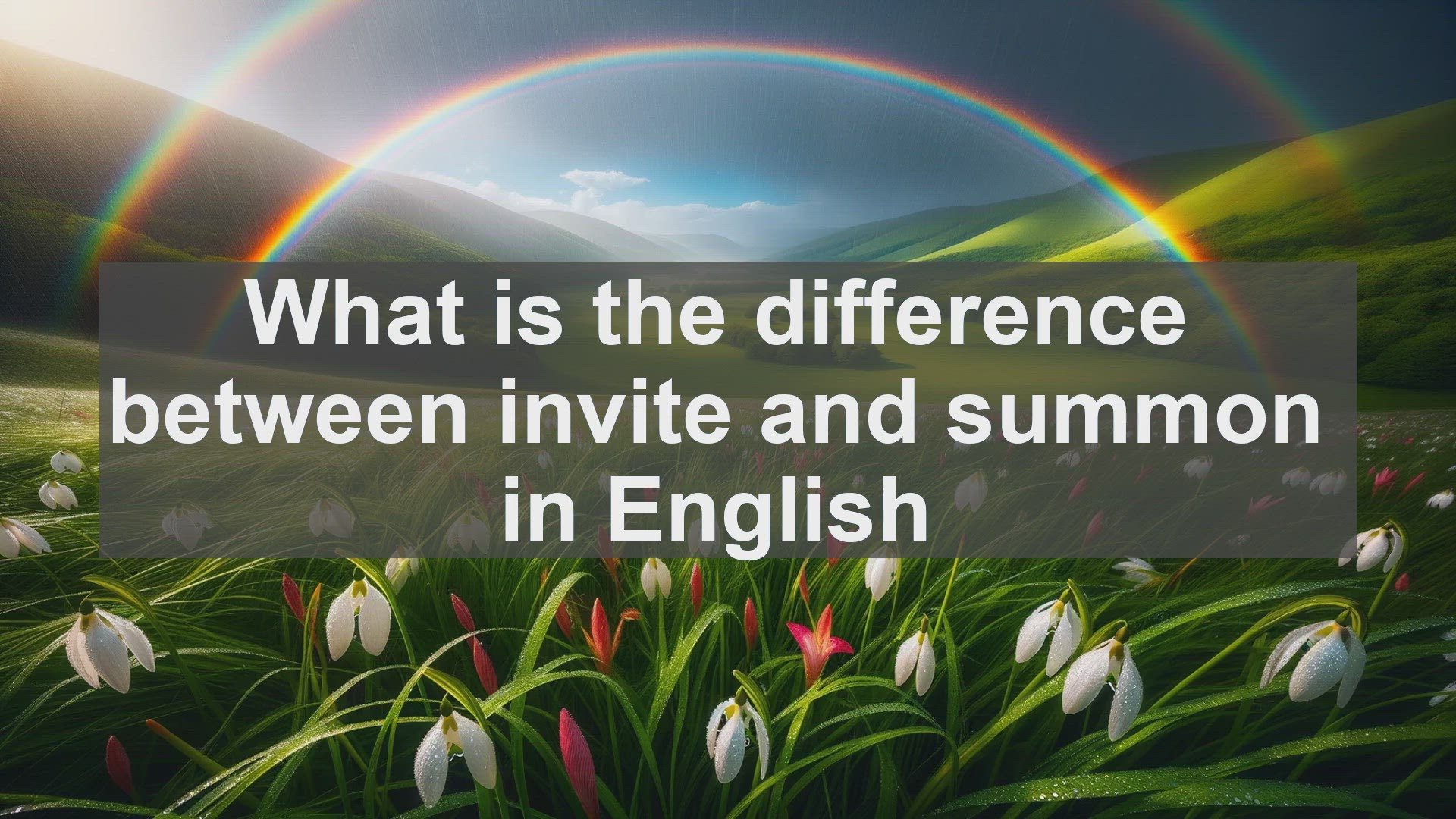'Video thumbnail for What is the difference between invite and summon in English?'