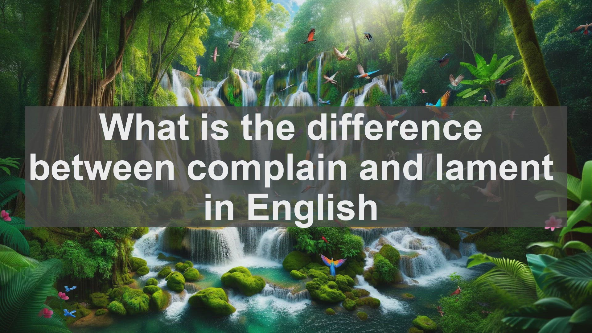 'Video thumbnail for What is the difference between complain and lament in English'