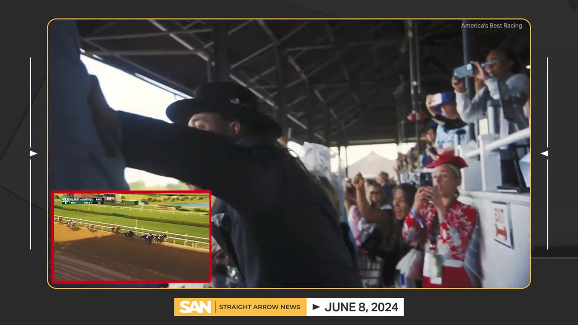 'Video thumbnail for Celebrities owning thoroughbreds is part of horse racing history'