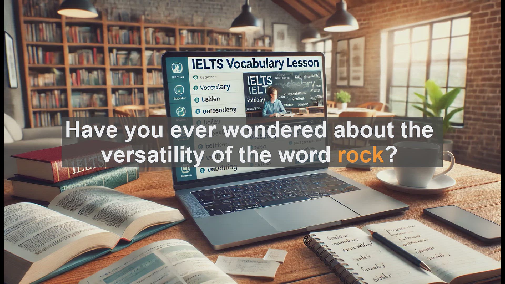 'Video thumbnail for 2500 Must Know IELTS 5.5 Vocabulary - The Many Meanings of 'Rock': Boost Your IELTS Vocabulary'