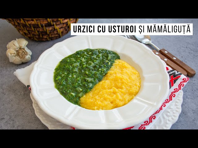'Video thumbnail for Mâncare de urzici cu usturoi și mămăliguță. Rețeta de post | Bucate Aromate'