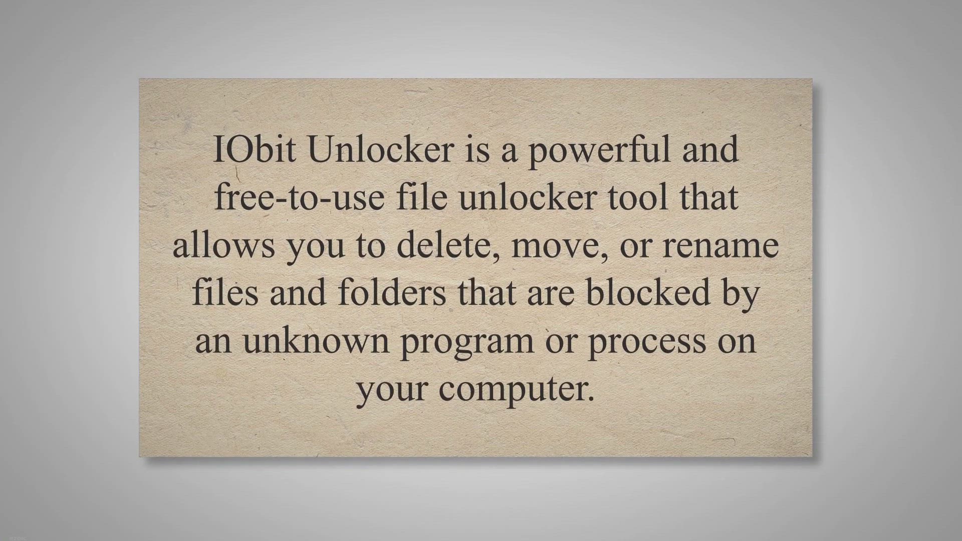 'Video thumbnail for Unlock Files and Folders Effortlessly with IObit Unlocker'