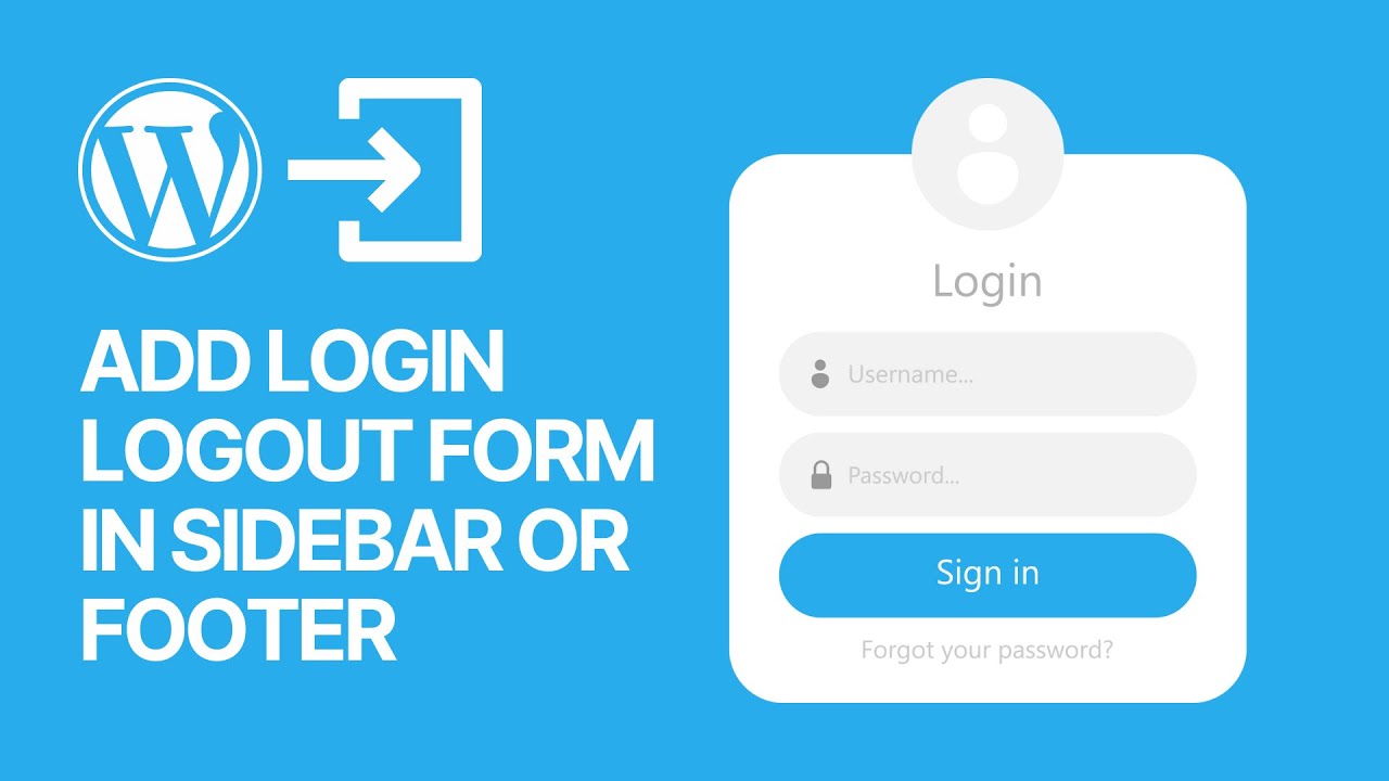 'Video thumbnail for How to Add a Login Logout Form in Your WordPress Sidebar or Footer_ 👤'