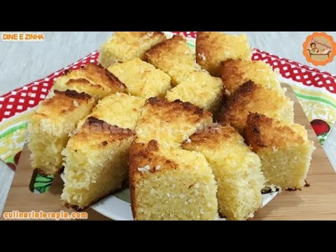 'Video thumbnail for Bolo de Mandioca Ralada, com Leite Condensado e Coco, Sem Trigo - Culinária Terapia por Dyne'