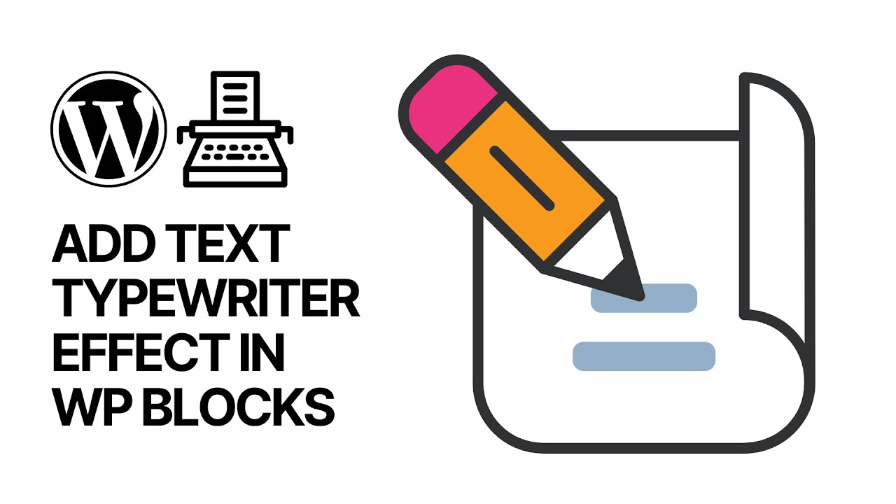 'Video thumbnail for How To Add Text Typing & Typewriter Effect in WordPress Blocks For Free_'