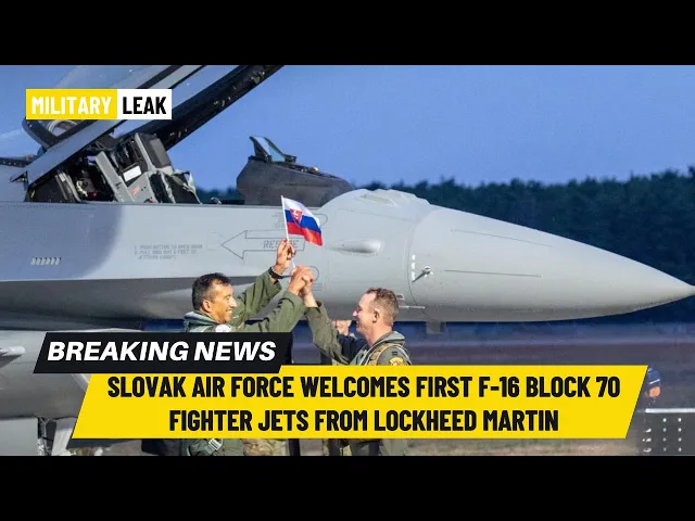 'Video thumbnail for Slovak Air Force Welcomes First F-16 Block 70 Fighter Jets from Lockheed Martin #military'