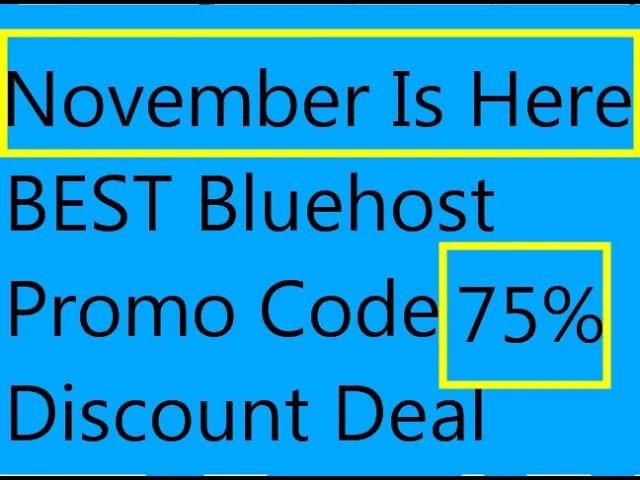 'Video thumbnail for November Is Here 🚀  BEST Bluehost Coupon Code Discount Deal 🔖[$1.99MO + FREE DOMAIN]'