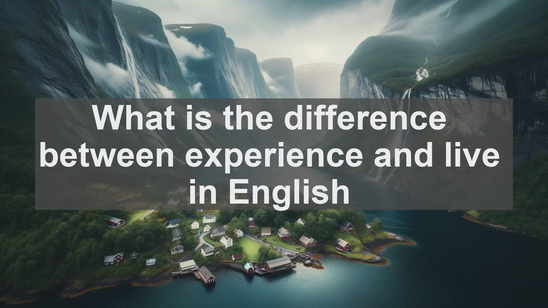 'Video thumbnail for What is the difference between experience and live in English?'
