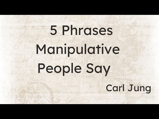 Video thumbnail for Never Trust Someone Who Says These 5 Things – Carl Jung's Red Flags