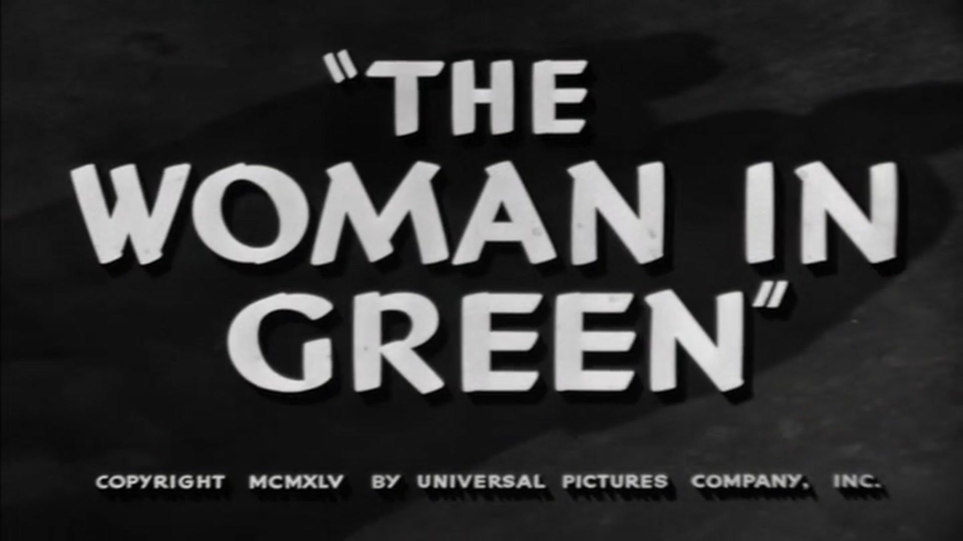 Video thumbnail for The Woman In Green (1945)