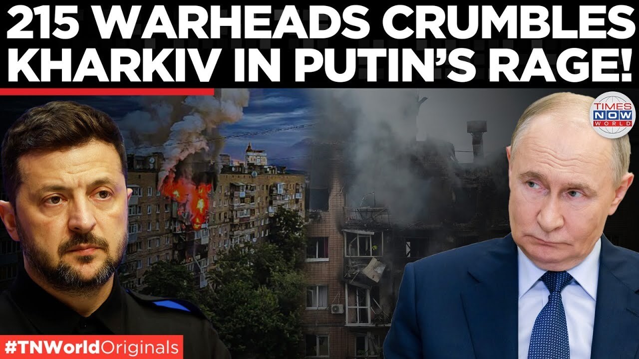 'Video thumbnail for 215 Missiles & Drones Crush Kharkiv, 3 Dead, 22 Wounded in Russia’s Russia’s Ruthless Rage| TN World'
