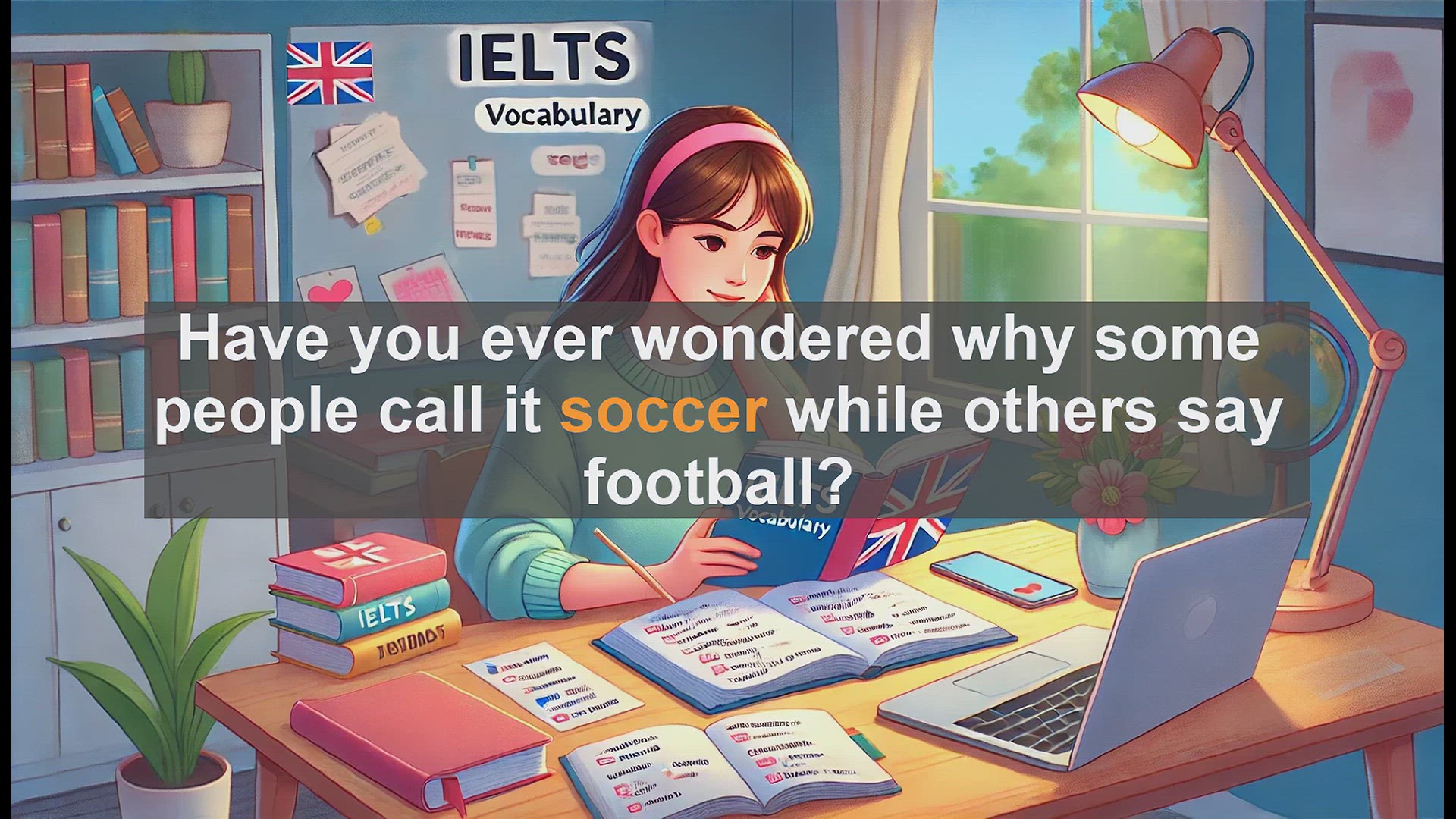 'Video thumbnail for 2500 Must Know IELTS 5.5 Vocabulary - Soccer vs. Football: Understanding the Terminology'