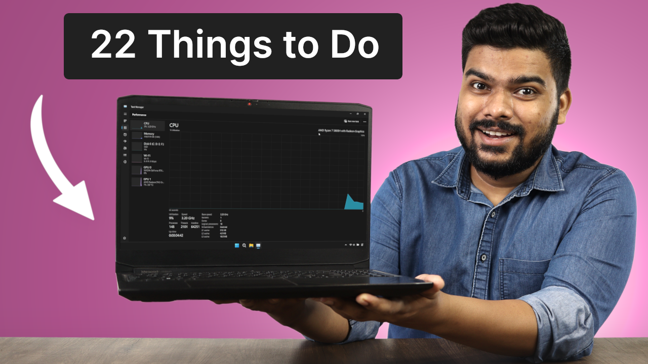 Video thumbnail for 22 Things to Do After Buying a New Laptop