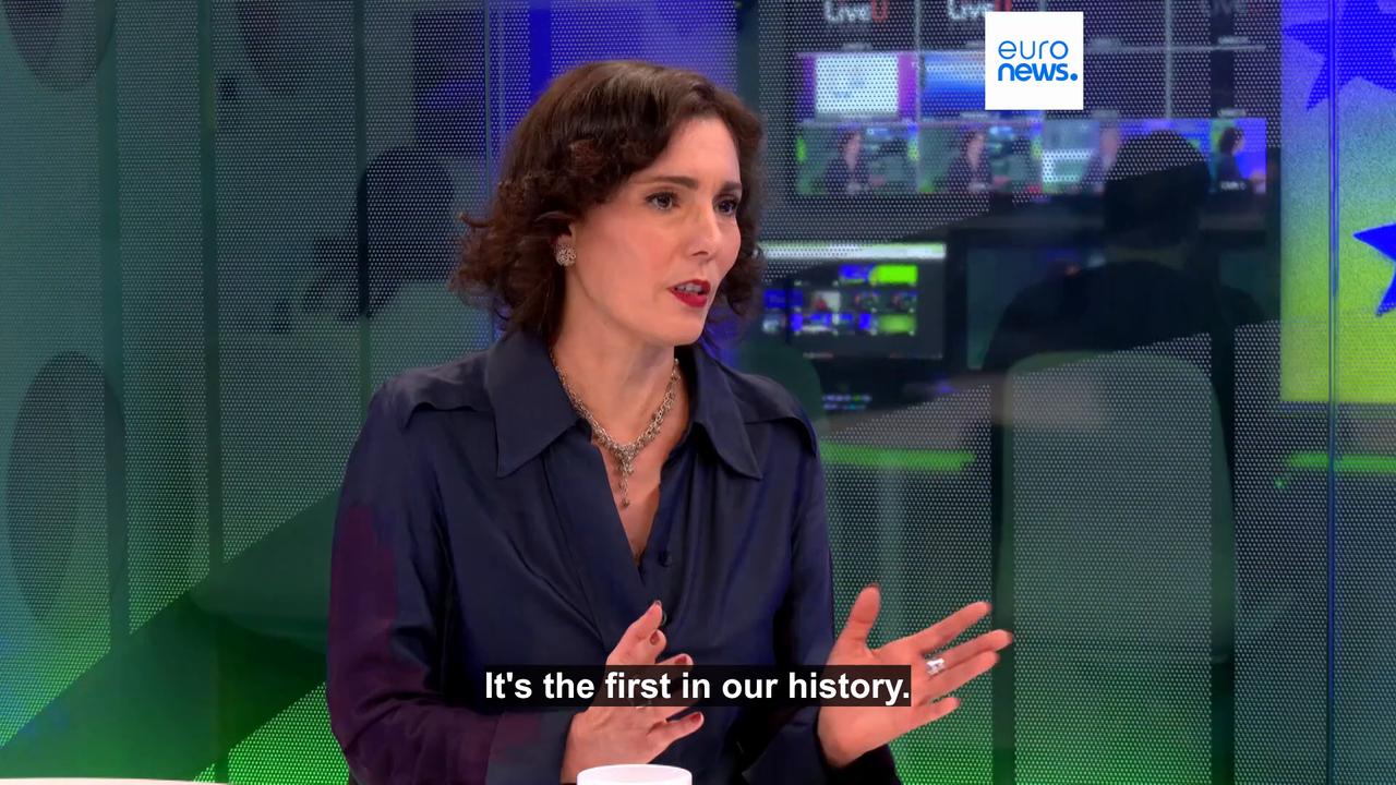 Video thumbnail for Unblocking Russian frozen assets 'matter of time', says EU Commissioner Lahbib