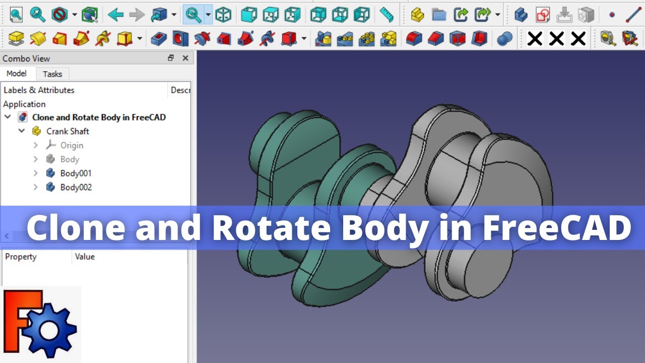'Video thumbnail for Clone and Rotate body in FreeCAD | FreeCAD Tutorial | FreeCAD Clone Body | FreeCAD Draft Workbench |'