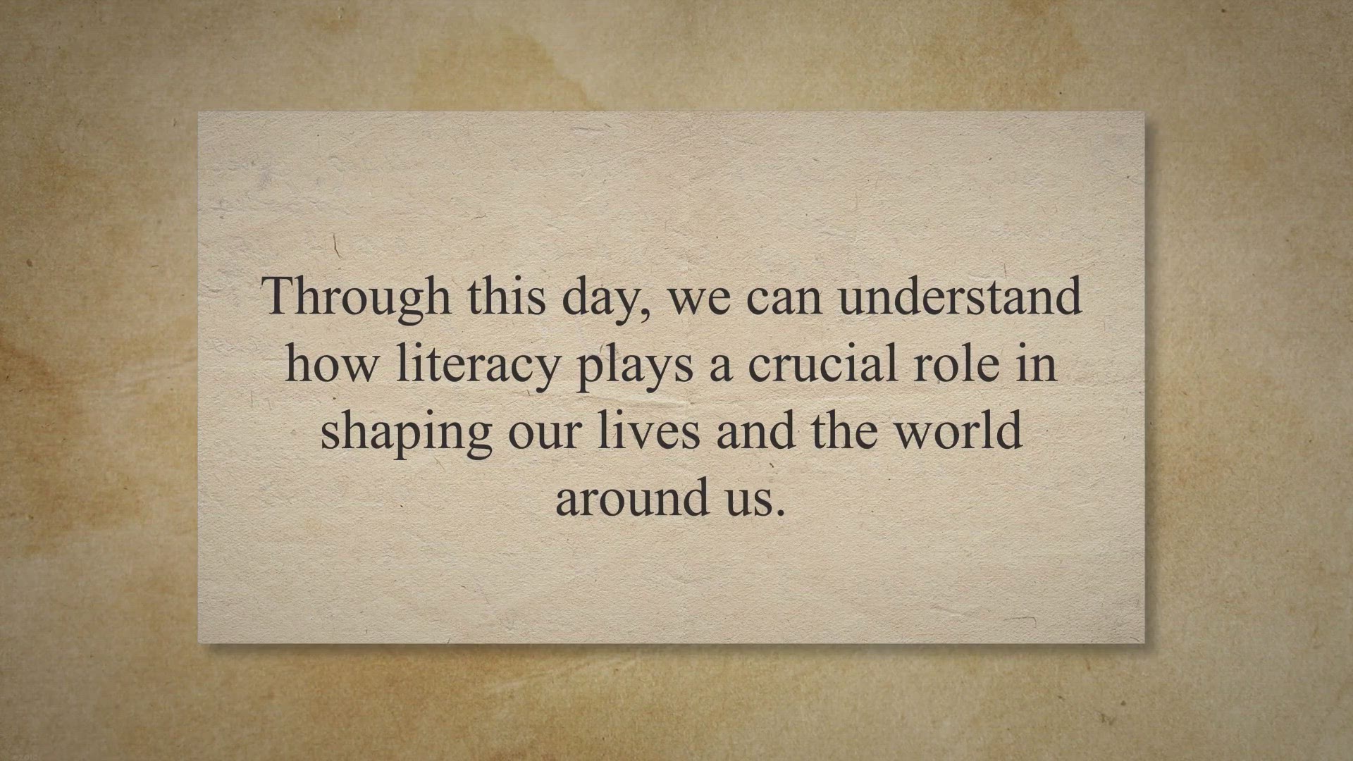 Video thumbnail for Unlocking the Power of Words: Understanding International Literacy Day and Its Importance in Today's World