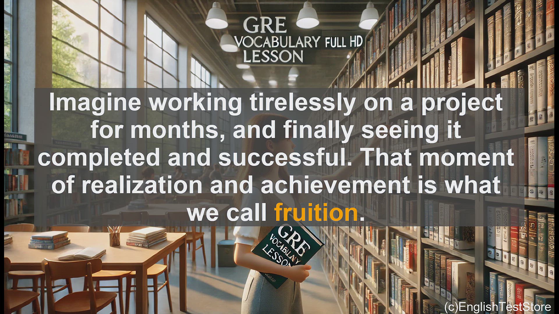 'Video thumbnail for GRE Vocabulary Lesson: Exploring the Powerful Word 'Fruition''