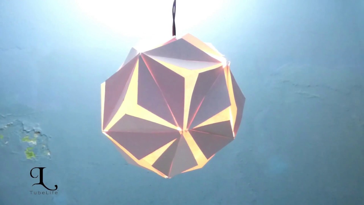 Video thumbnail for DIY Paper Lamp for Ceiling | How to make a handmade lamp with paper | Crafts idea | TubeLife
