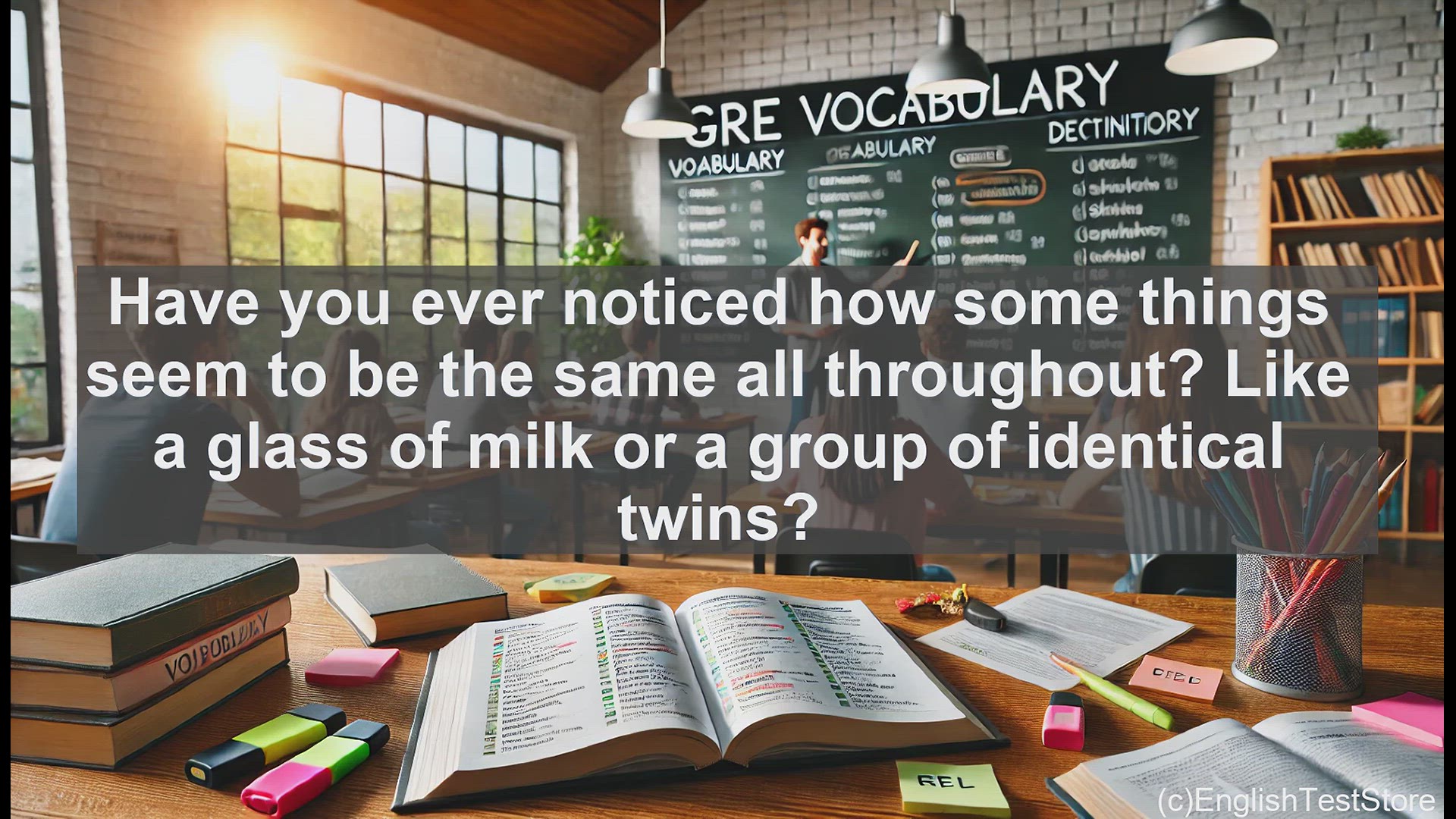 'Video thumbnail for GRE Vocabulary Lesson: Exploring the Concept of Homogeneity'