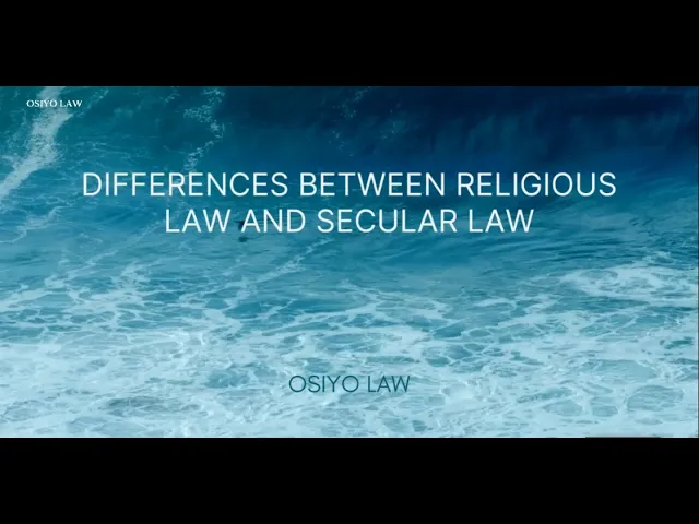 'Video thumbnail for Differences between Religious Law and Secular Law'