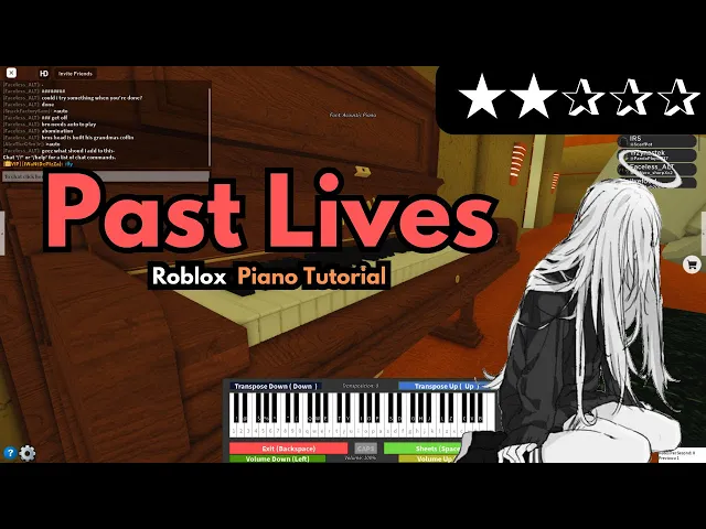 'Video thumbnail for Børns - Past Lives (Intro) | EASY Roblox/Virtual Piano Tutorial'