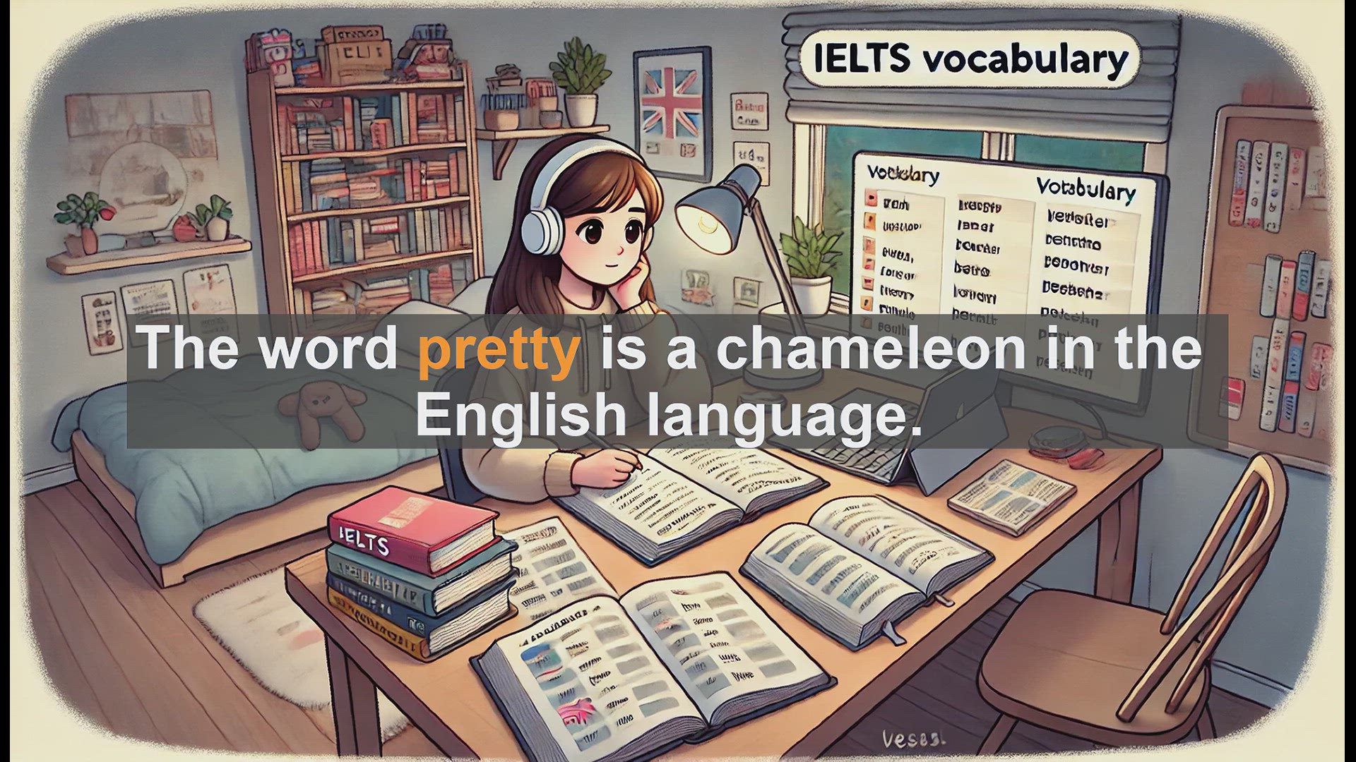 'Video thumbnail for 2500 Must Know IELTS 5.5 Vocabulary - Understanding the Word 'Pretty': A Guide for IELTS Success'