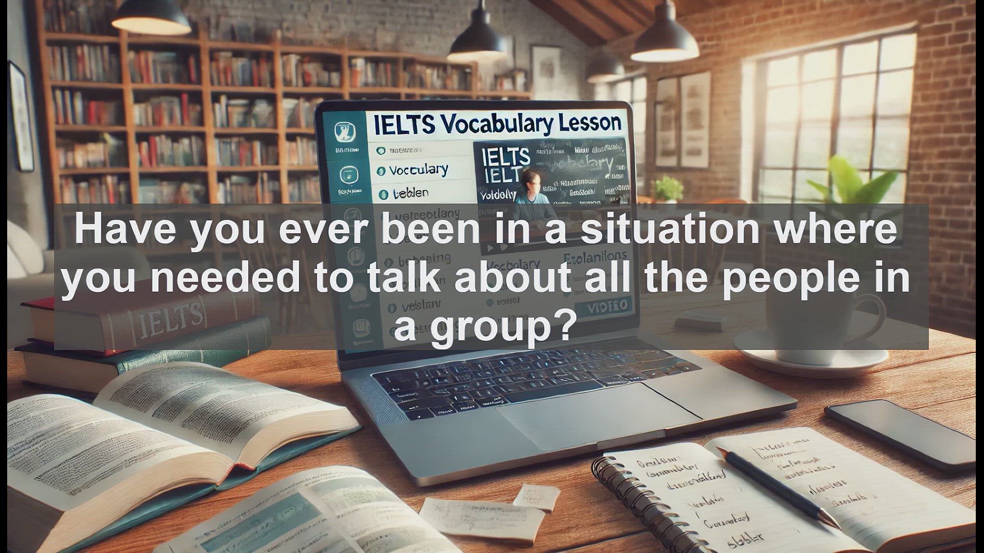 'Video thumbnail for 2500 Must Know IELTS 5.5 Vocabulary - Learn to Use 'Everybody' Correctly in English'