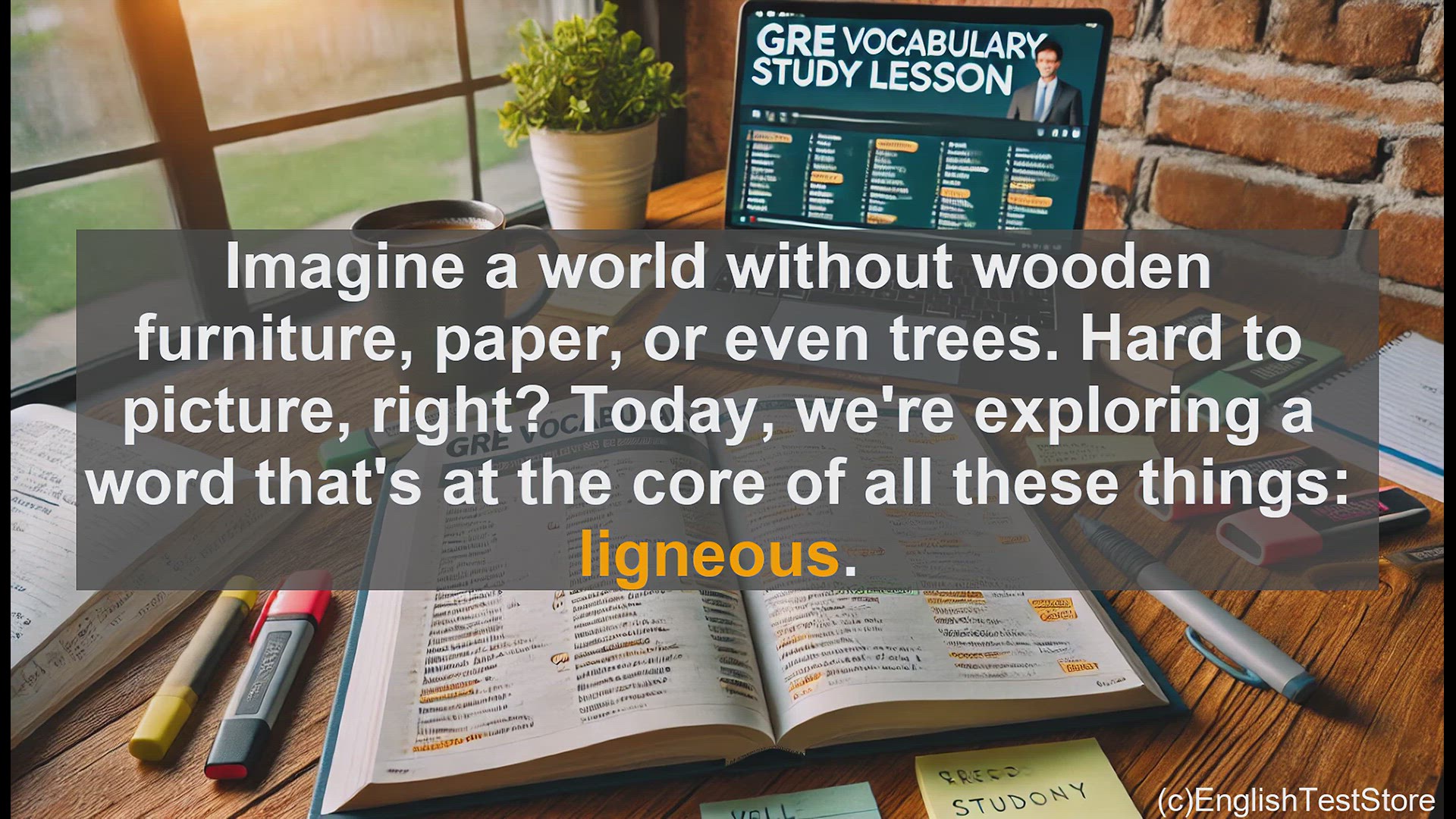 'Video thumbnail for GRE Vocabulary Lesson: Exploring the Woody World of Ligneous'