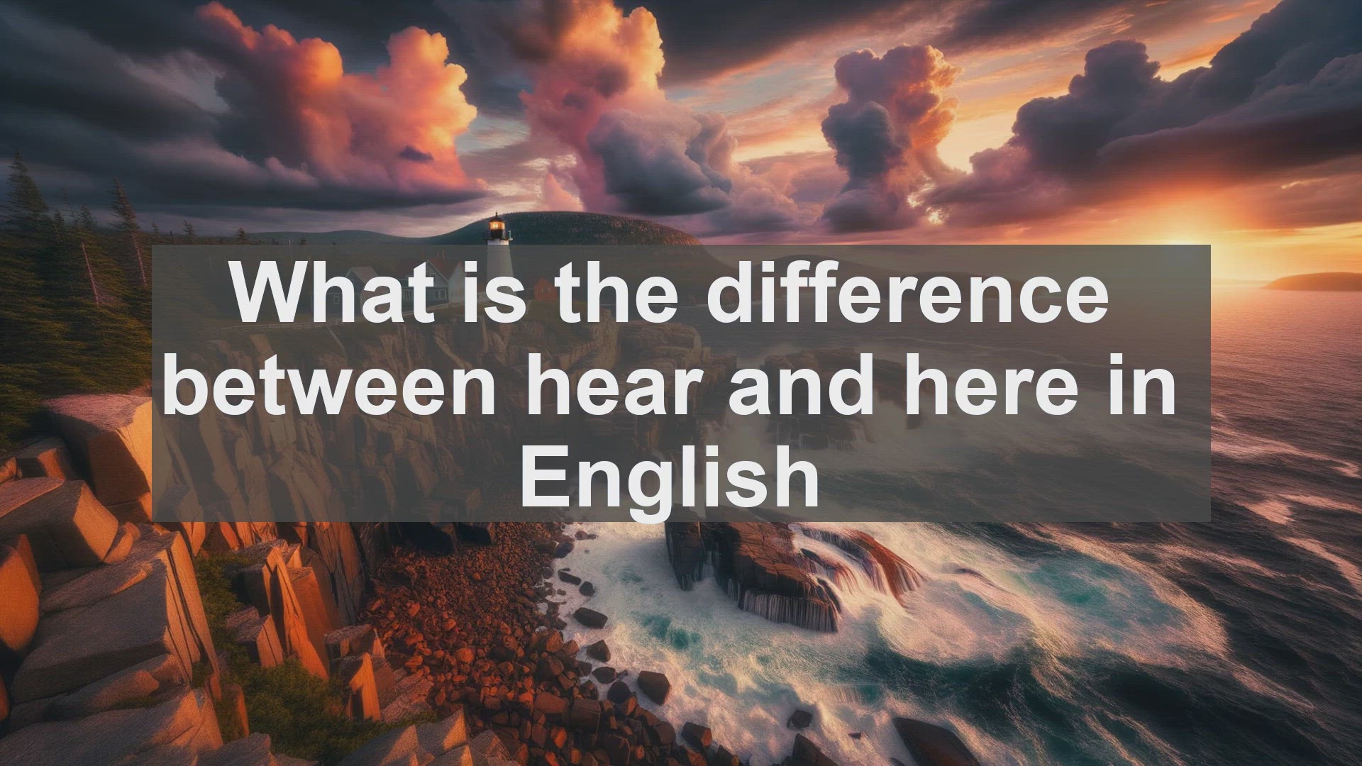 'Video thumbnail for What is the difference between hear and here in English?'