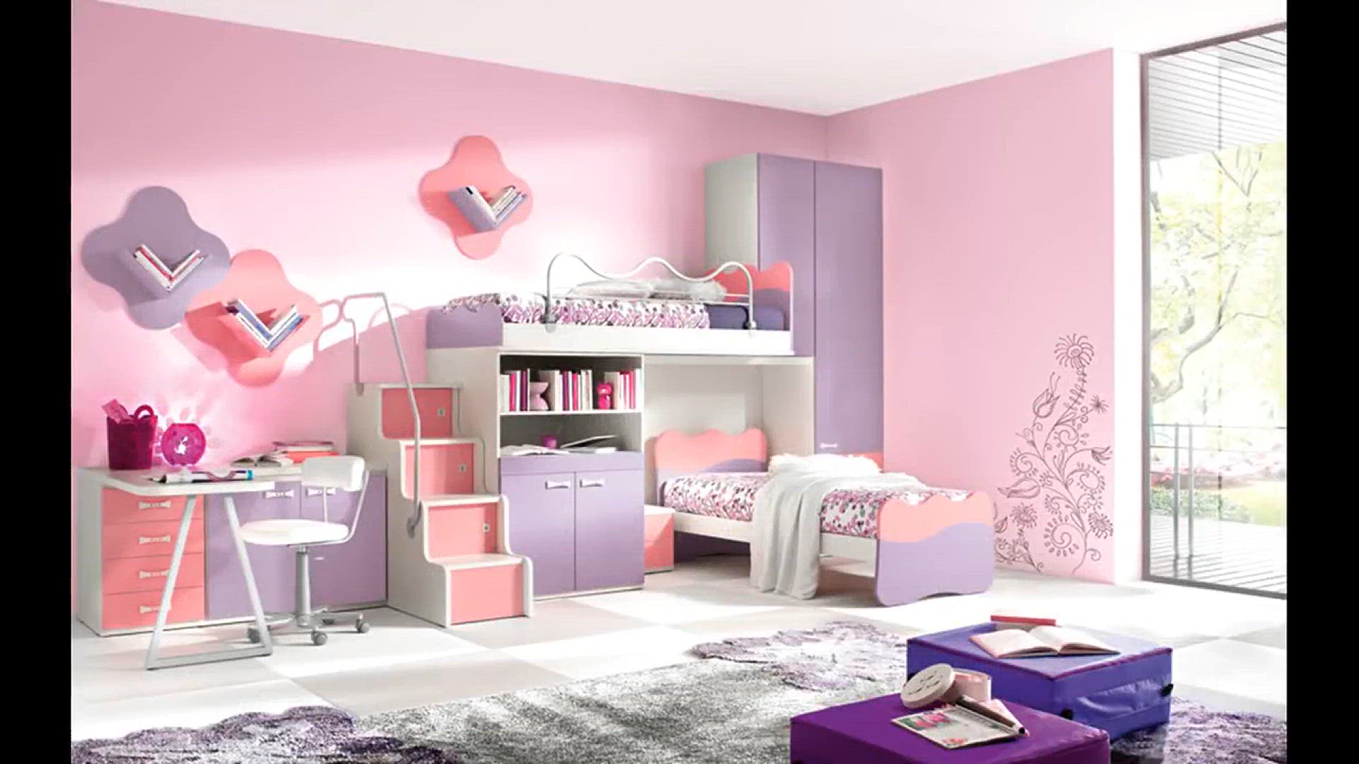 'Video thumbnail for 25 Cute Girls Bedroom Ideas - Room Ideas'