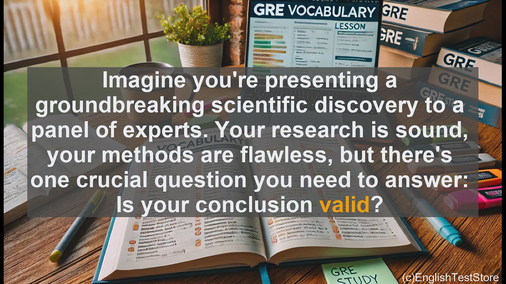 'Video thumbnail for GRE Vocabulary Lesson: Exploring the Meaning and Importance of 'Valid' for the GRE'