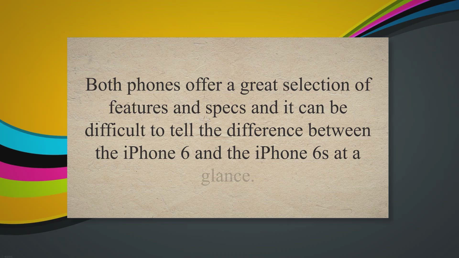 Video thumbnail for What’s The Difference Between The iPhone 6 And The 6s