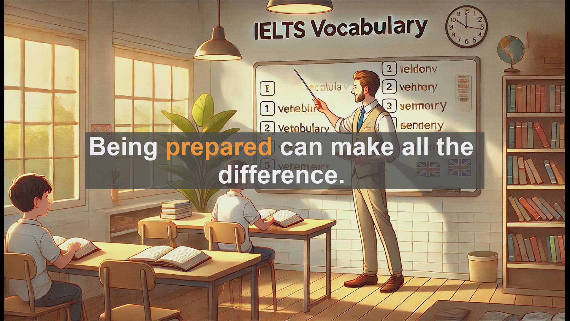 'Video thumbnail for 2500 Must Know IELTS 5.5 Vocabulary - Master 'Prepared' for IELTS: Boost Your English Skills'