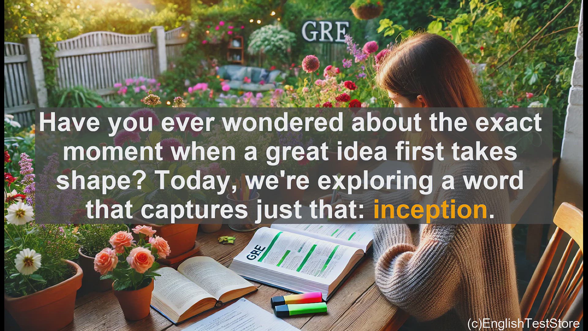 'Video thumbnail for GRE Vocabulary Lesson: The Moment of Inception - Exploring the Origins of Ideas'