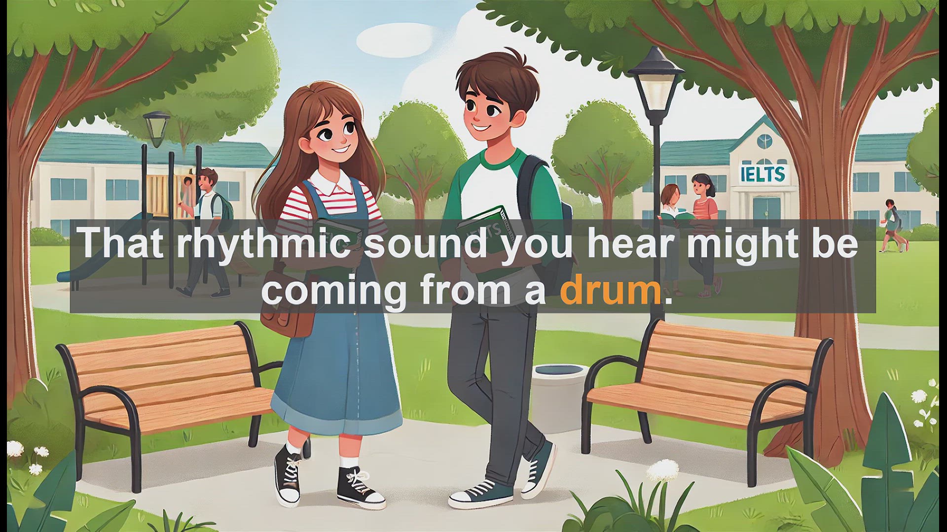 'Video thumbnail for 2500 Must Know IELTS 5.5 Vocabulary - Drum: A Rhythmic Journey Through Music and Language'