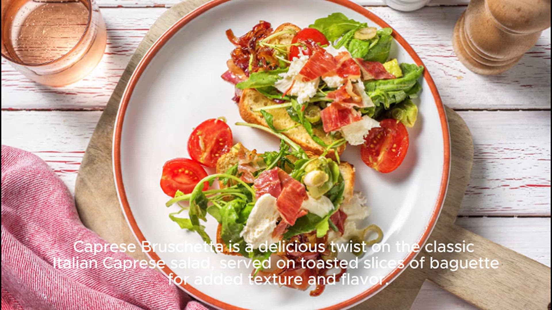 Video thumbnail for Caprese bruschetta recipe