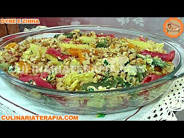 'Video thumbnail for Mexidinho de Macarrão com Ovos Peru e Nozes, Uma dica de macarronada saborosa para almoço ou jantar'