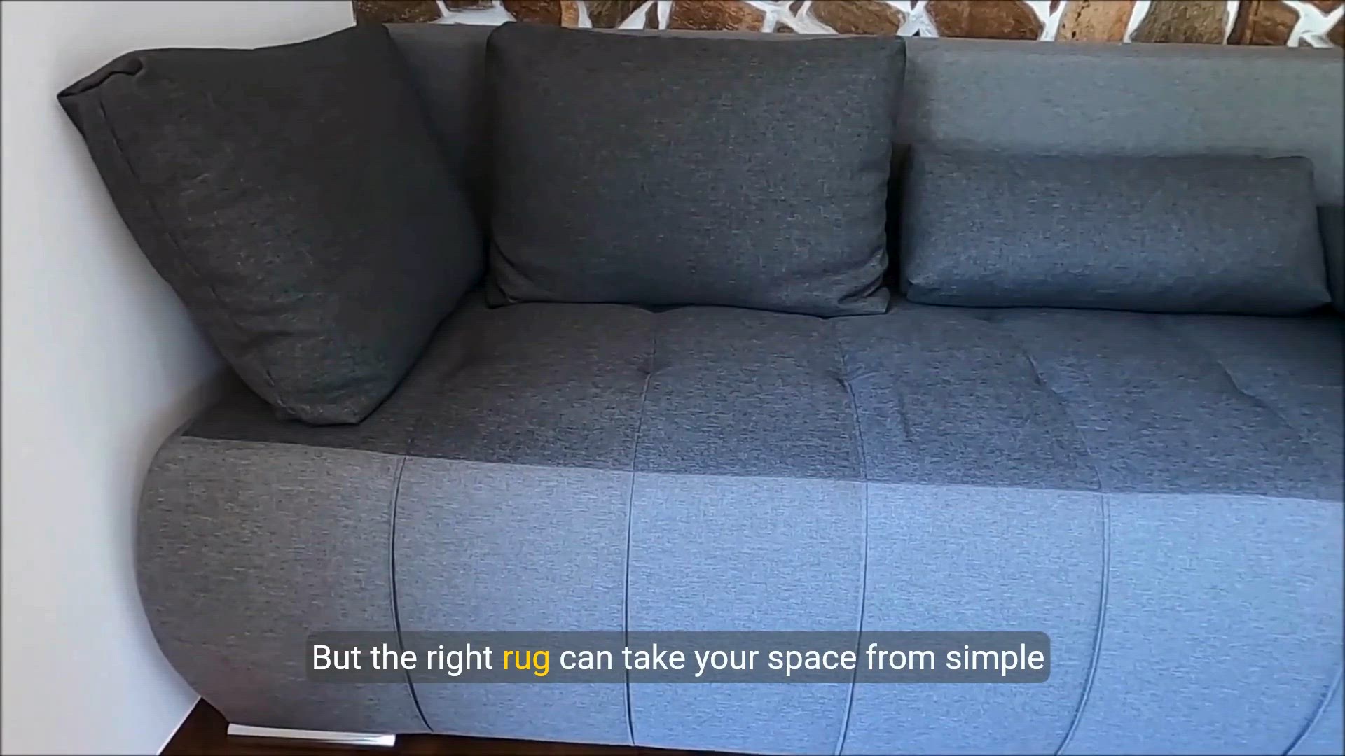 'Video thumbnail for Stylish Rug Ideas to Complement Gray Walls in Your Living Room'