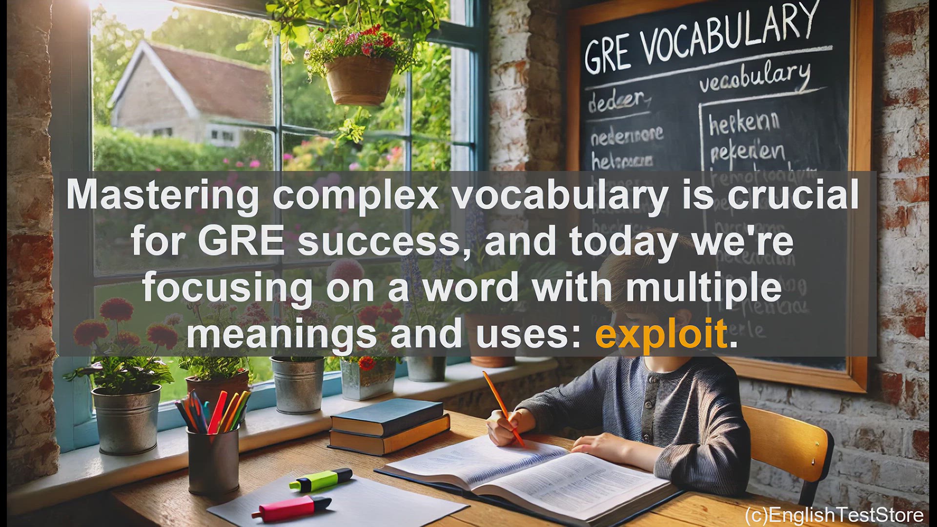'Video thumbnail for GRE Vocabulary Lesson: Mastering the Versatile Word 'Exploit' for GRE Success'