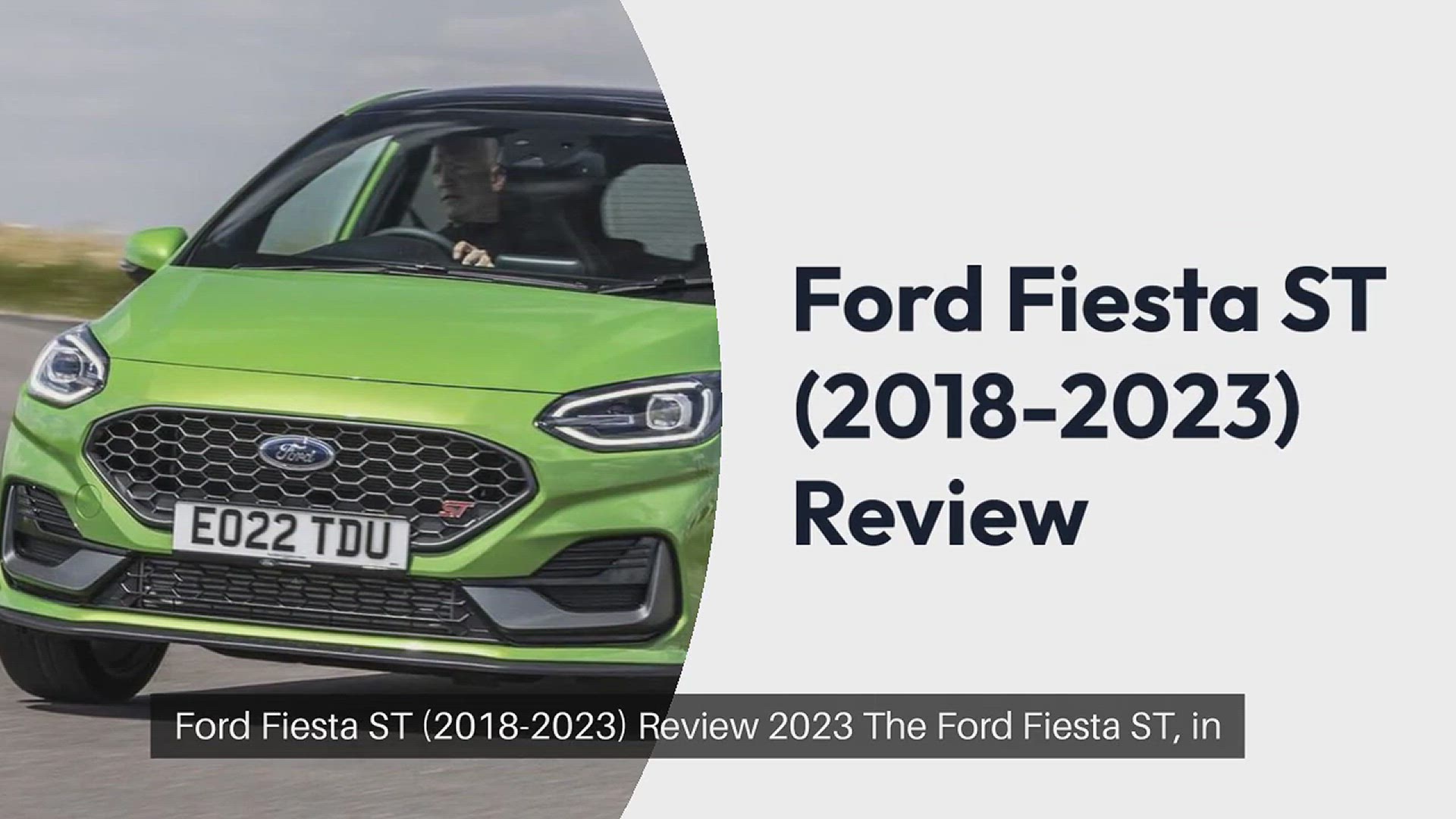 'Video thumbnail for Ford Fiesta ST (2018-2023) review'