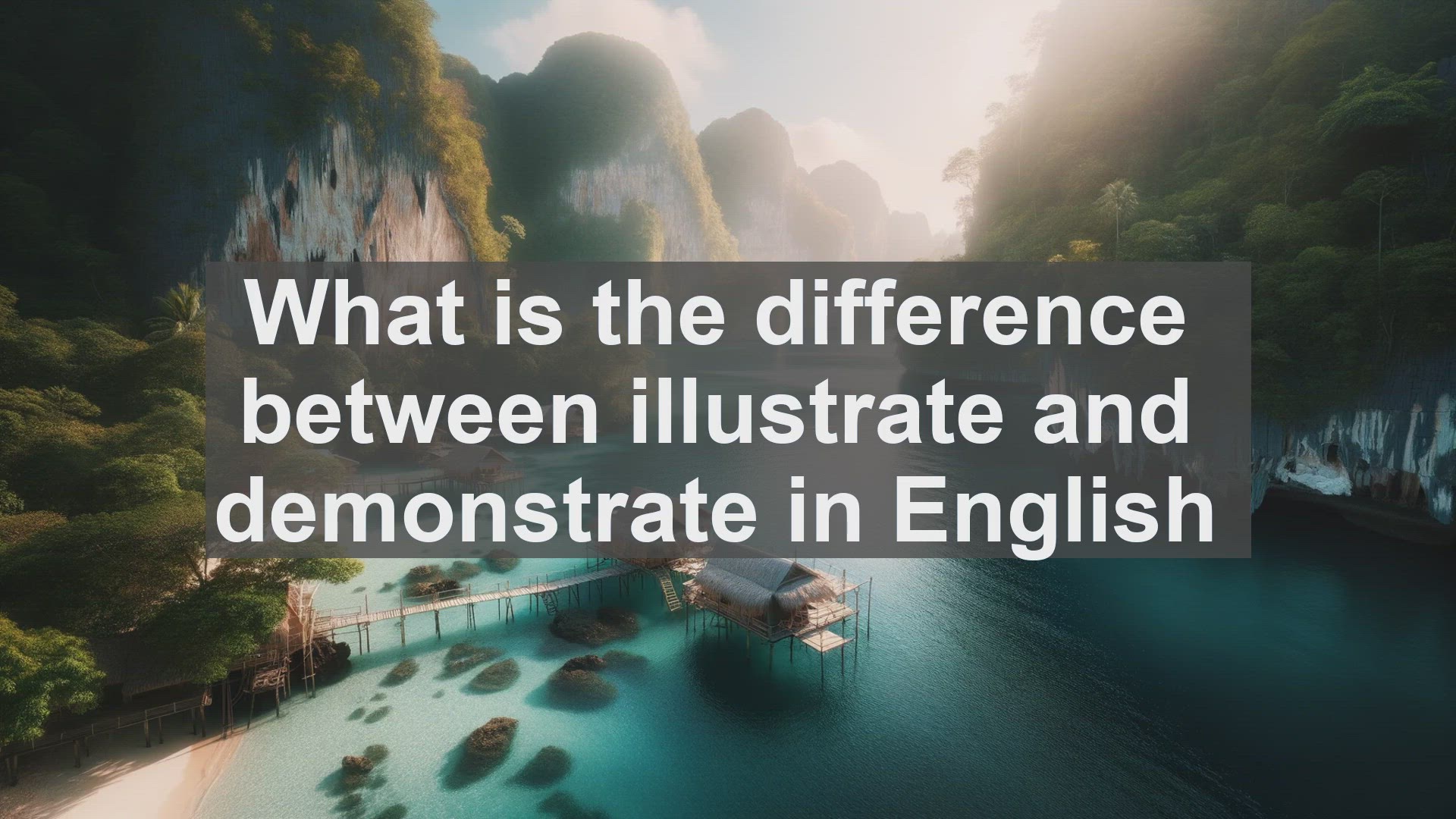 'Video thumbnail for What is the difference between illustrate and demonstrate in English?'