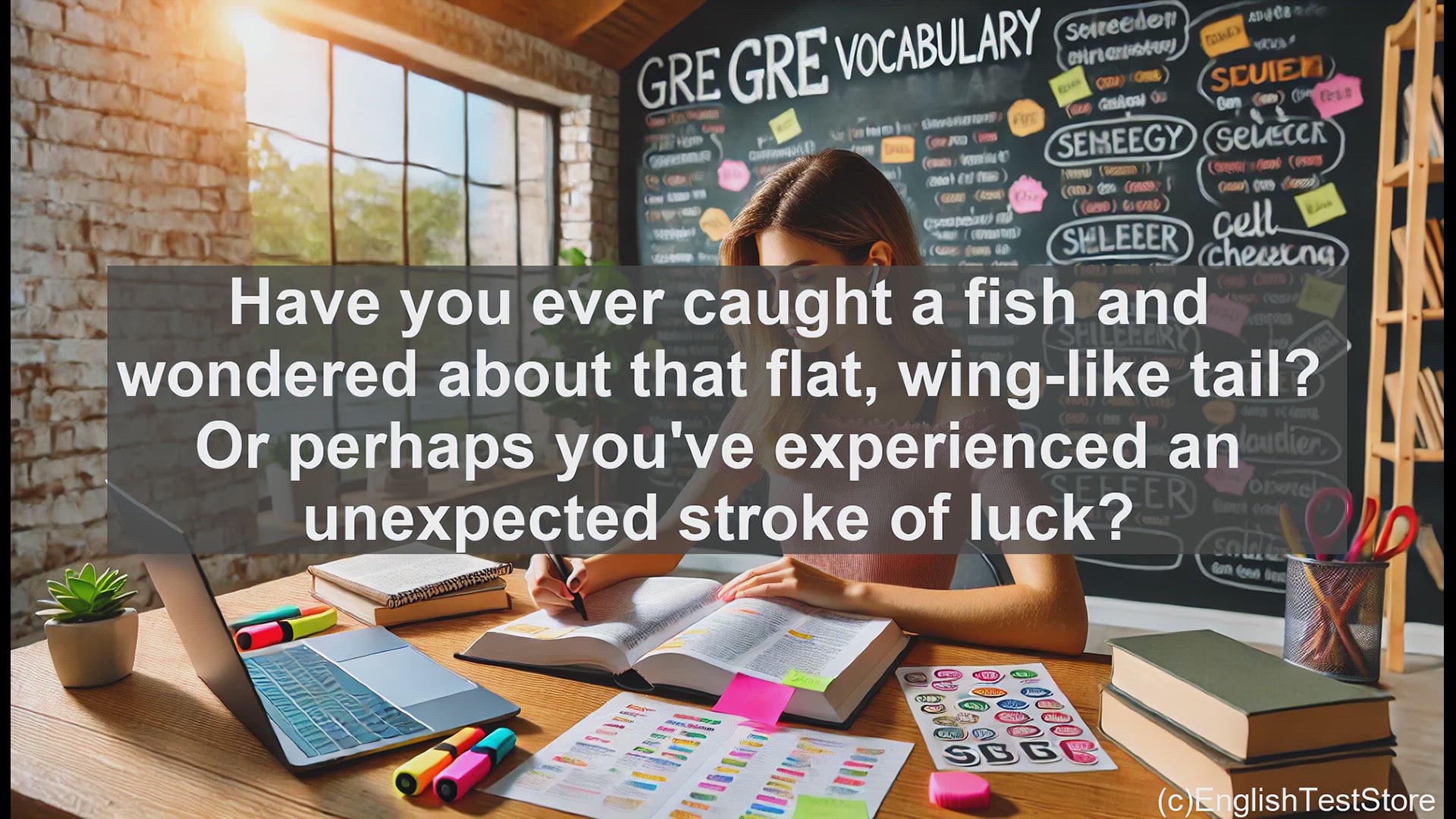 'Video thumbnail for GRE Vocabulary Lesson: Exploring the Meaning and Origins of the Word 'Fluke''
