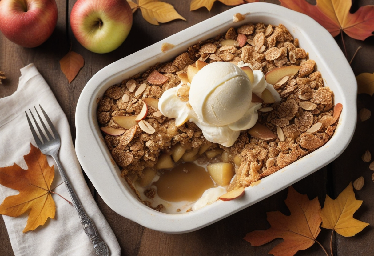 Video thumbnail for Apple Almond Crisp Recipe